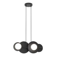 lampara colgante aurevo negro 4 luces