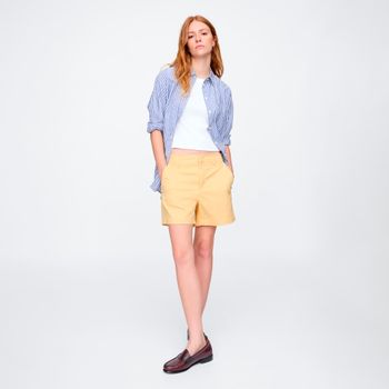 GAP Shorts amarillos Downtown de talle medio 862443-137