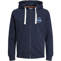 jack  jones jersey 12245504 jjmikk sweat zip hood pls navy blazer para hombre