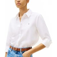tommy hilfiger camisa ww0ww46111 oxford relaxed ls shirt para mujer