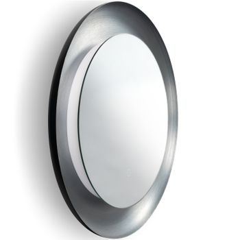 LED-Espejo iluminado Nevia gris oscuro