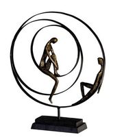 casablanca by gilde figura decorativa escultura patience color bronce h 41 cm