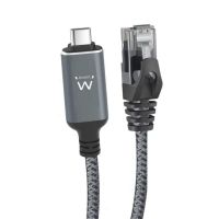 cable adaptador ewent ec2000 usb-c 32 gen1 a rj45 cat6 1 gbps 1m negro