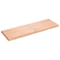 tablero mesa  tablero escritorio madera tratada borde natural marron 120x40x2-4cm
