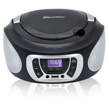 Reproductor CD Roadstar CDR-365U/SL 4W RMS USB AUX MP3 Radio FM Pantalla LCD
