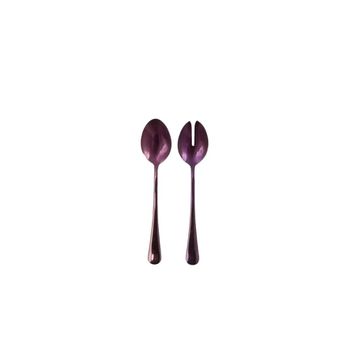 Cubiertos para ensalada morados