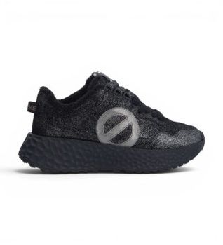 NO NAME para mujer. NNVECC0 Zapatillas de Piel Carter Jogger Crystal Cocoon negro (39), Plano, 1 a 3cm, Serraje, Cordones, Casual