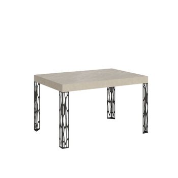 Mesa extensible 90x120/224 cm efecto madera cachemira, hierro