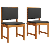 sillas de jardin sin reposabrazos 2 uds madera maciza de acacia cfw454070