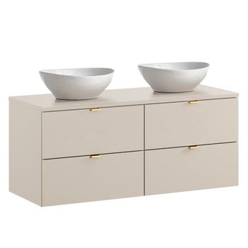 Mueble doble lavabo 120cm paneles de melamina y de mdf cachemira