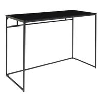escritorio de madera y metal l100cm - negro
