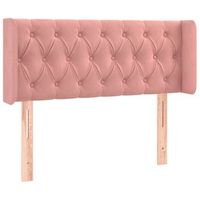 cabecero cama mueble de dormitorio con led de terciopelo 103 x 16 x 7888 cm rosa m020001879