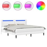 estructura de cama blanco 200 x200 cm cuero sintetico vidaxl