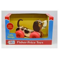 snoopy de arrastre pequeno clasico de fisher price