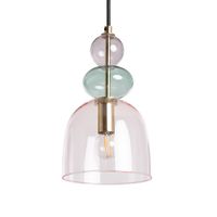 ledkia lampara colgante baudelaire metal y cristal diseno vintage
