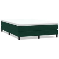 cama box spring sin colchon verde oscuro terciopelo 140x220 cm vidaxl