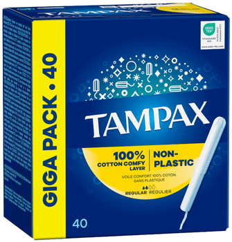 Tampax Tampones Regular con Aplicador 40 uds