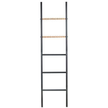 Escalera Decorativa Metal Negr O, Madera
