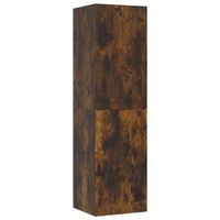 mueble para tv de pared color roble ahumado 305x30x110 cm vidaxl