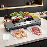 sellador al vacio de 65 kpa con 5 modos secohumedoarrozsolo selladopulso sellador automatico de alimentos con operacion de un solo toque para almacenamiento de carnealimentos