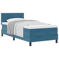 cama tapizada 203x83x88 cm  - azul