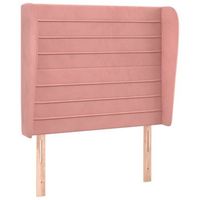cabecero con orejas de terciopelo rosa 103x23x118128 cm vidaxl
