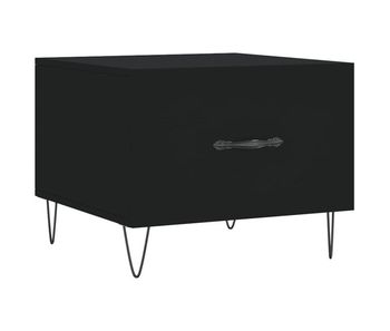 Mesa de café - mesa de centro madera contrachapada negro 50x50x40 cm