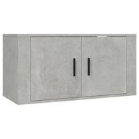 mueble para tv de pared gris hormigon 80x345x40 cm vidaxl