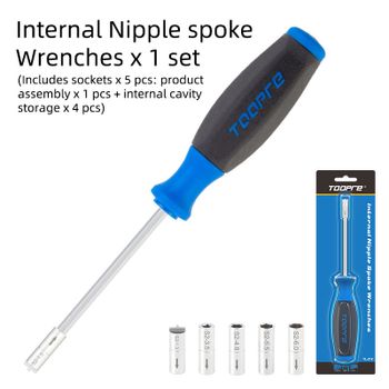 TOOPRE-llave de inserción de pezón para radios de bicicleta, tapa de radios oculta, herramienta de anillo de manga para quitar incorporado, herramientas de mantenimiento y reparación de ciclismo
