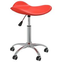 silla de comedor giratoria de cuero sintetico roja vidaxl