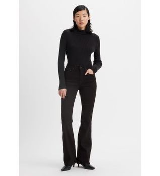 Levi's para mujer. A3410-0070 Jeans 726 High Rise Flare negro (25/32), Casual, Algodón