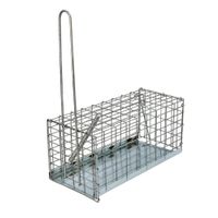 wolfpack trampa para ratas de jaula metalica 21x10x10 cm  ratonera de captura en vivo con base y rejilla de metal  trampa ecologica y reutilizable con mango de seguridad para roedores