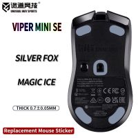 patas de raton unusualwaysports para razer viper mini se signature edition superficie curvada de ptfe anti-colapso negro plata zorro