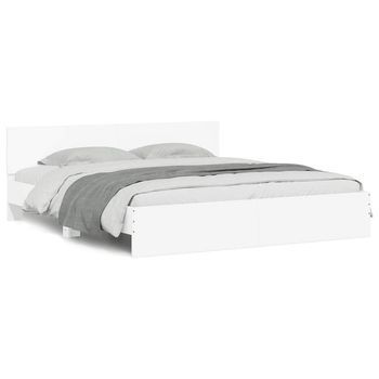 Estructura De Cama Con Cabecero Blanca 180x200 Cm Vidaxl