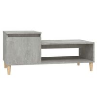 mesa de centro minimalista de estilo industrial 100 x 50 x 45 cm madera de ingenieria gris dec039232