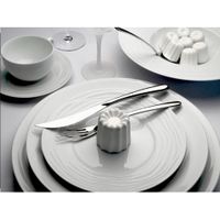 plato de canape x6 porcelana de limoges blanco