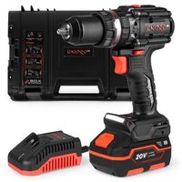 taladro atornillador a bateria 20v sin escobillas 160 nm portabrocas 13mm solo 11 kg - cd-202bc ultra  bateria 40ah  cargador  maletin