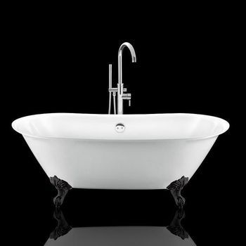 Bañera Con Patas Surry Hills  165 Cm Patas Águila Negras
