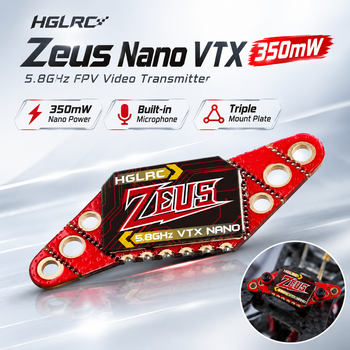 Repuestos HGLRC Zeus Nano VTX con adaptador de montaje y cables de silicona para mantenimiento de drones FPV, kit de instalación DIY en caja