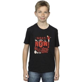 Willy Wonka Tops y Camisetas Verruca Salt I Want It Now para niño