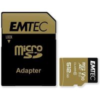 tarjeta microsd emtec ecmsdm512gxc10sp 512gb uhs-i u3 v30 a2 con adaptador