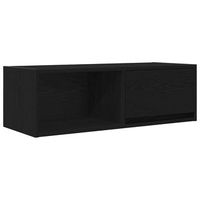 mueble tv  mueble de salon  mesa de tv de madera de roble negro 80x31x255 cm