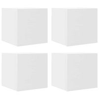 muebles de salon de pared 4 uds blanco 305x30x30 cm vidaxl