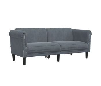 Vidaxl sofá de 2 plazas terciopelo gris oscuro