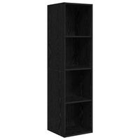 conjunto de mueble de tv  mueble de salon  gabinete de tv roble negro 37 x 37 x 1425 cm