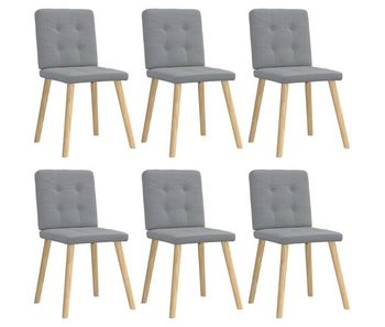 Vidaxl sillas de comedor 6 unidades de tela gris claro