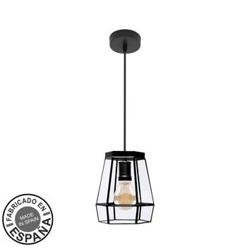 FABRILAMP Lámpara de techo colgante Guia Negro Regx18x18cm