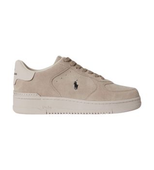 Polo Ralph Lauren para hombre. 809P13085003 Zapatillas de Piel Masters beige (45), Plano, Cordones, Casual