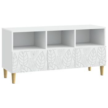 Mueble De Tv 102 X 34,5 X 50 Cm Blanco Madera De Ingeniería Vidaxl