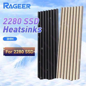 Disipador de Calor RAGEER M.2 2280 para SSD, Radiador de Aleación de Aluminio para Disco Duro de Estado Sólido con Almohadilla Térmica para PC
